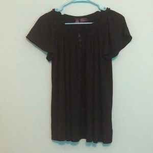 George Black Large Short Sleeve Blouse